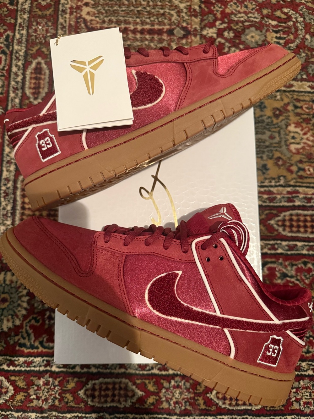 Nike Kobe Low Protro Kobe Bryant Lower Merion Away with Gum Sole and White Trim